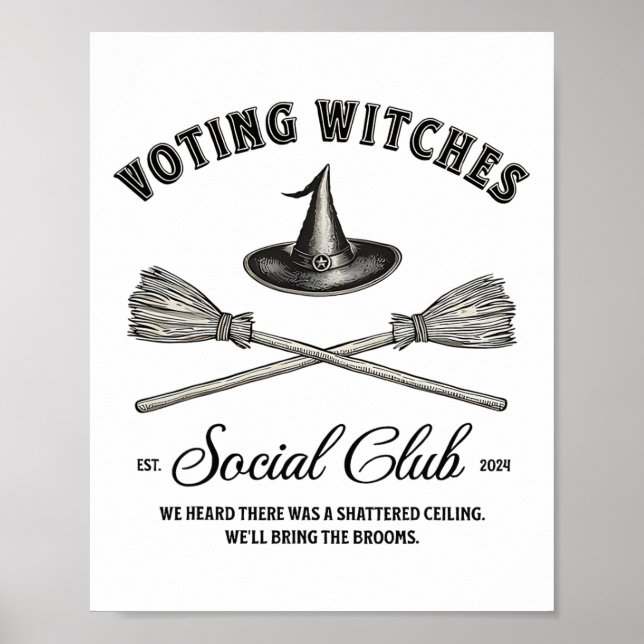Affiche Sorcières Électorales Halloween Pour Kamala Femini (Devant)