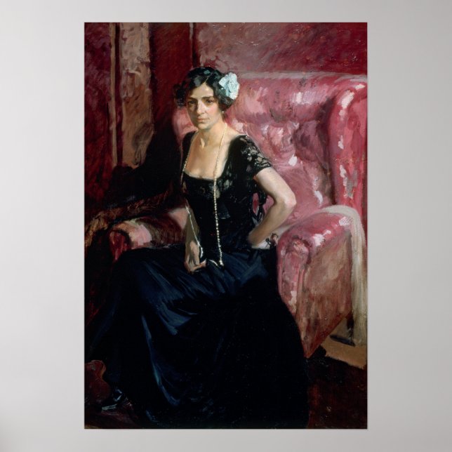 Affiche Sorolla - Clotilde En Robe Du Soir (Devant)