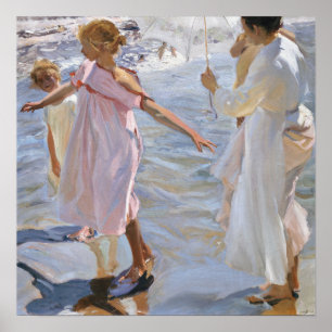 Affiche Sorolla - L'heure du bain, Valence