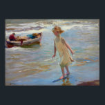 Affiche Sorolla - Nina Sur La Plage, Valence<br><div class="desc">Nina On The Beach,  Valencia par Joaquín Sorolla. Pour plus d'images prêtes à l'affiche de la série d'art Zedign Livre 25 "Joaquín Sorolla - Les peintures",  visitez https://books.zedign.com/zas/25.html</div>