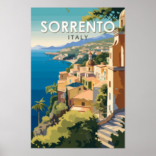 Affiche Sorrente Italie Travel Art Vintage