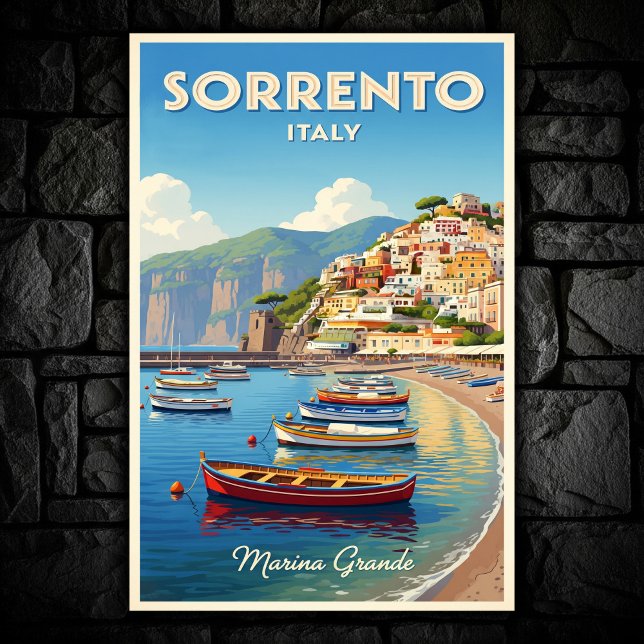 Affiche Sorrento, Italie : Une collection d'affiches Vinta (Créateur téléchargé)