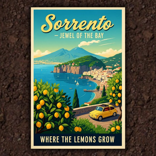Affiche Sorrento, Italie : Une collection d'affiches Vinta (Créateur téléchargé)