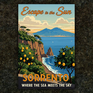Affiche Sorrento, Italie : Une collection d'affiches Vinta