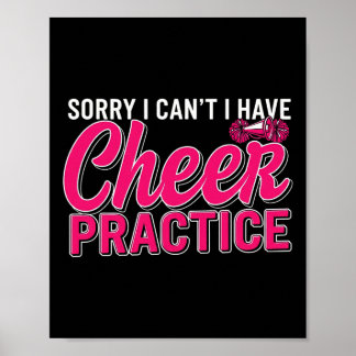 Affiche Sorry I Can't I Have Cheer Practice Cheerleader Ch