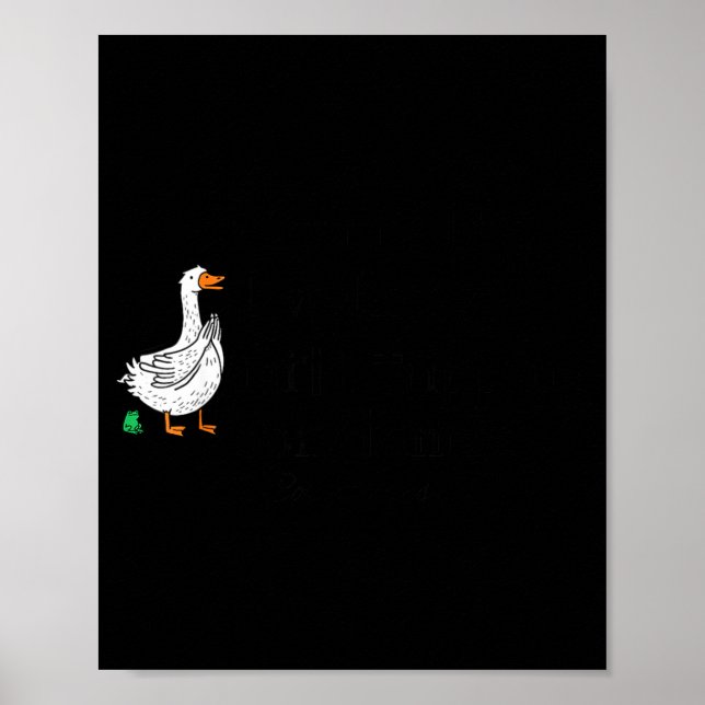 Affiche Sorry I'm Late Funny Goose Christian Bible Verse F (Devant)