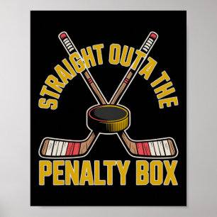 Affiche Sorti directement du design de hockey de la boîte