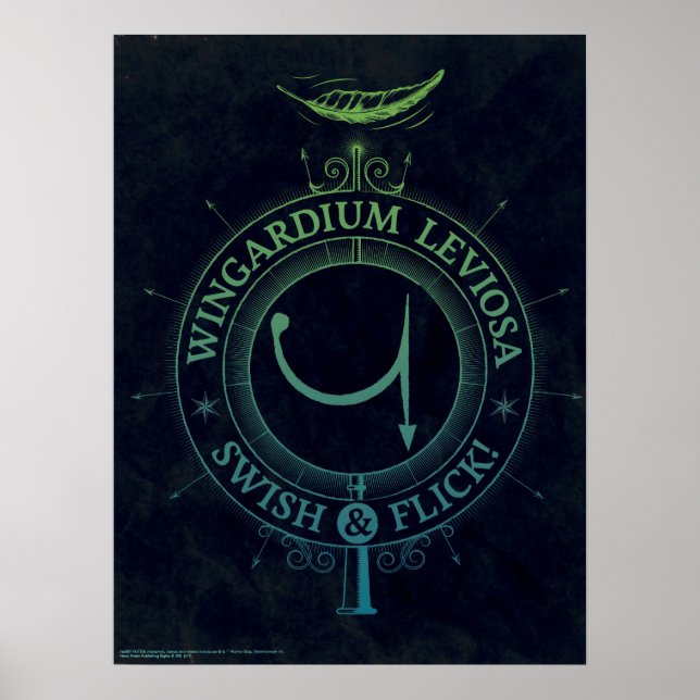 Affiche Sortilège Harry Potter | Graphique Wingardium Levi (Devant)