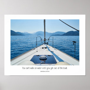 Affiche Sortir du bateau prend foi.