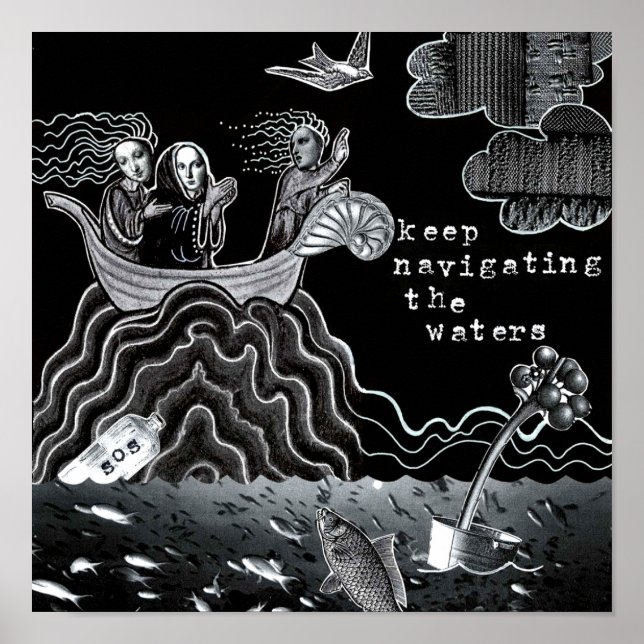 Affiche SOS Continuer à naviguer dans les eaux (Devant)