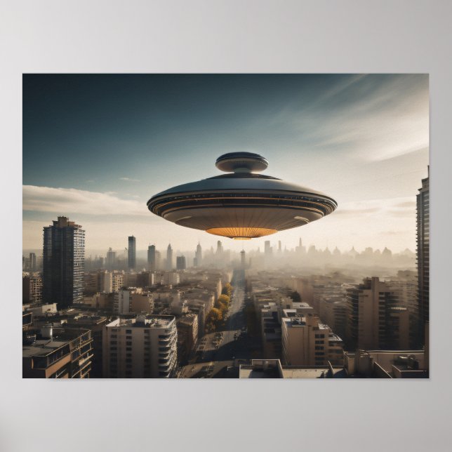 Affiche Soucoupe volante UFO (Devant)