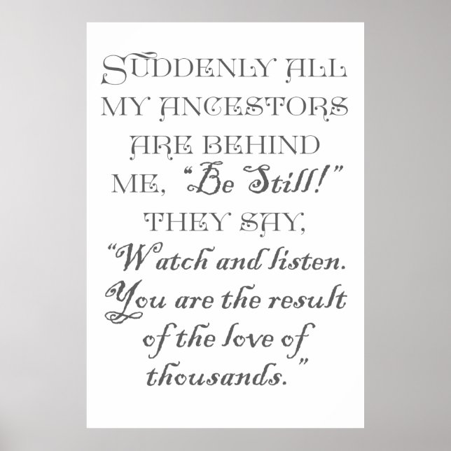 Affiche Soudain, tous mes ancêtres sont derrière moi, "Soi (Devant)