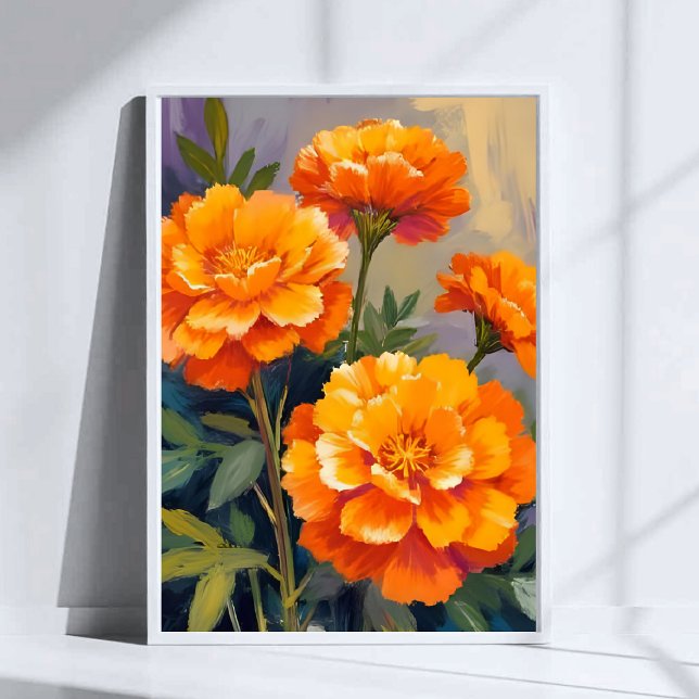 Affiche Soudeils dorés | Fleurs aquarelles Floral (Créateur téléchargé)