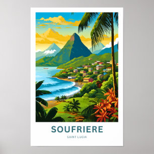 Affiche Soufrière Sainte-Lucie