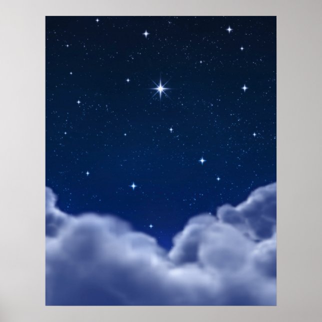 Affiche Souhaiter l'étoile sur les nuages (Devant)