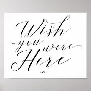 Affiche Souhaitez-Vous Été Ici Calligraphie Signal Mémoria