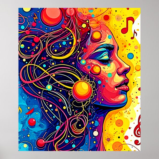 Affiche Soul de musique colorée (Devant)
