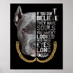 Affiche Soul Pitbull I Love Pitbull Amoureux des chiens