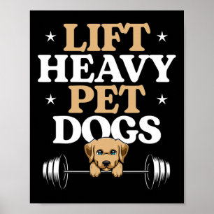 Affiche Soulever des chiens de compagnie lourds Bodybuildi