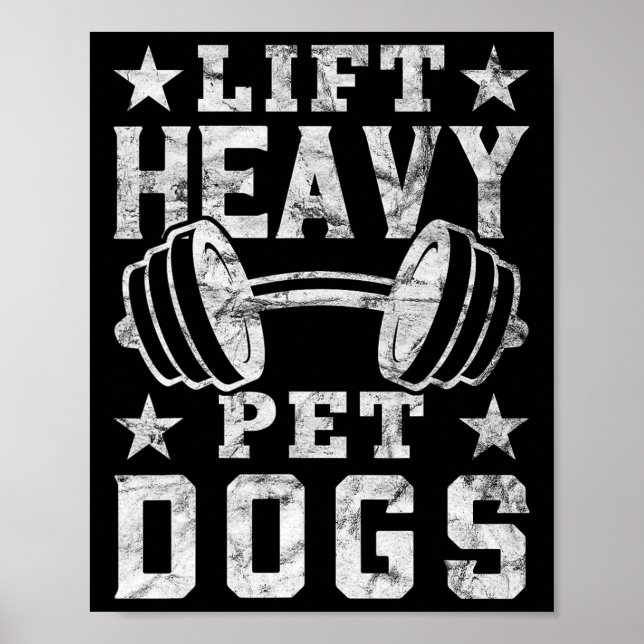 Affiche Soulever des chiens de compagnie lourds Gym pour h (Devant)