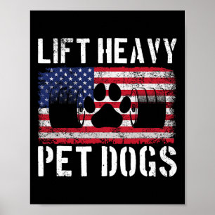 Affiche Soulever des chiens de compagnie lourds musculatio
