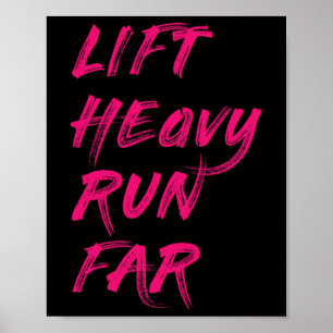 Affiche Soulever lourd courir loin hybride sport fitness c