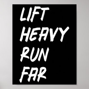 Affiche Soulever lourd courir loin Sport hybride Fitness C