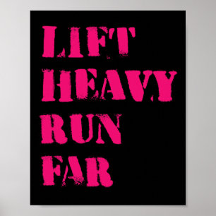 Affiche Soulever Lourd Courir Loin Sport Hybride Fitness C