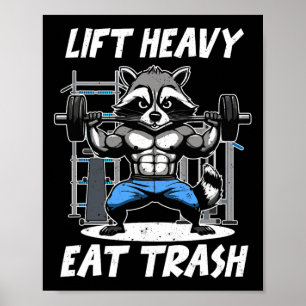 Affiche Soulever Lourd Manger Déchets Musculation Culturis