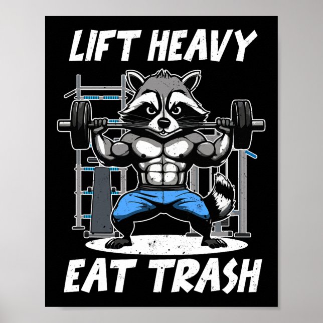 Affiche Soulever Lourd Manger Déchets Musculation Culturis (Devant)