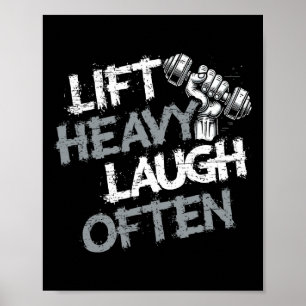 Affiche Soulever lourd rire souvent haltérophile culturism