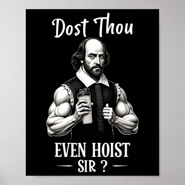 Affiche Soulèves-Tu Même Des Poids Shakespeare Gym (Devant)