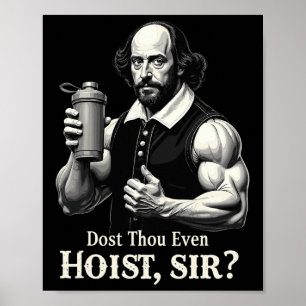 Affiche Soulèves-Tu Même Des Poids Shakespeare Gym