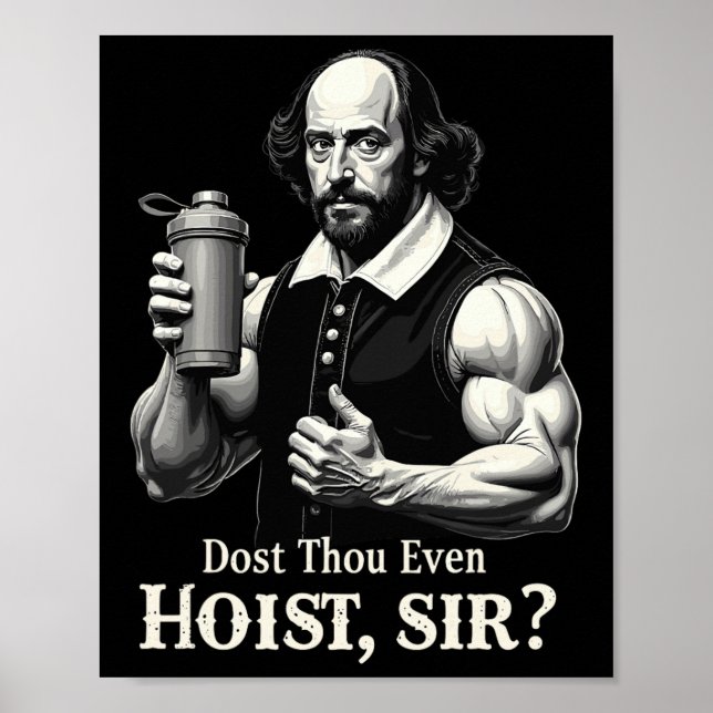 Affiche Soulèves-Tu Même Des Poids Shakespeare Gym (Devant)