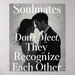 Affiche Soulmates Romantic Love Citation Art