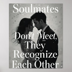 Affiche Soulmates Romantic Love Citation Art