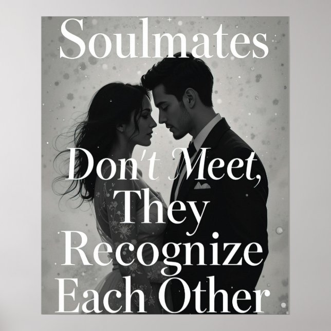 Affiche Soulmates Romantic Love Citation Art (Devant)