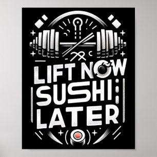 Affiche Soumettre maintenant Sushi plus tard entraînement 