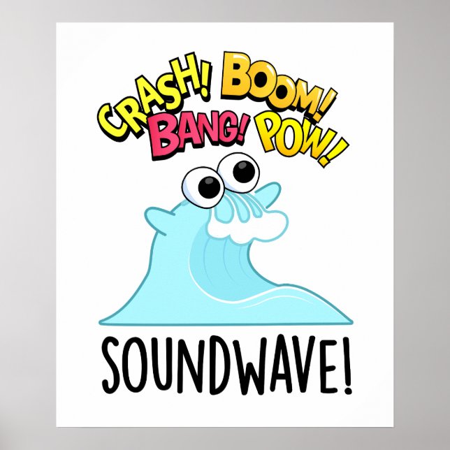 Affiche Sound Wave Funny Ocean Pun (Devant)
