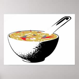 Affiche soupe d'ailerons de requin