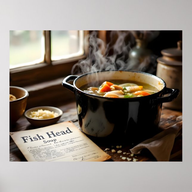 Affiche soupe de tête de poisson jamaïcaine (Devant)