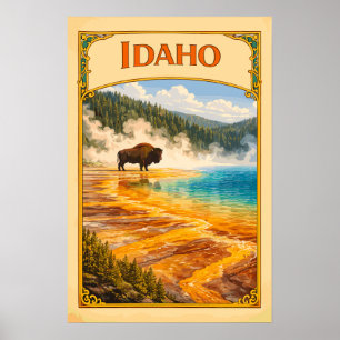 Affiche Source thermale grand prismatique de l'Idaho Vinta