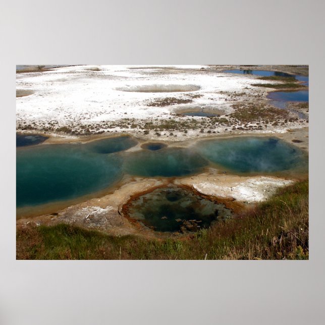 Affiche Sources chaudes bleues Yellowstone (Devant)