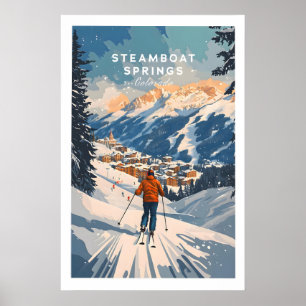 Affiche Sources thermales de Steamboat Springs Colorado 1