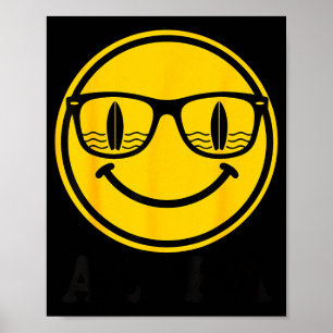 Affiche Sourire aloha surf lunettes de soleil réflexion de