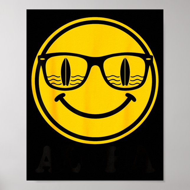 Affiche Sourire aloha surf lunettes de soleil réflexion de (Devant)