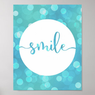 Affiche Sourire ! Art de motivation de mur de citation