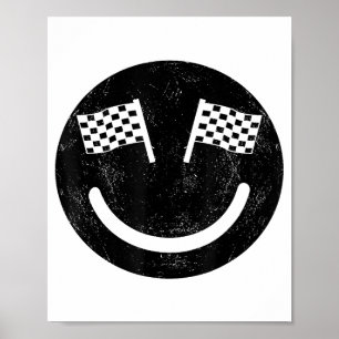 Affiche Sourire de course pour les fêtes de voitures de co
