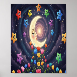 Affiche sourire étoiles