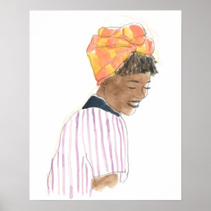 Affiche Sourire fort et beau de femme